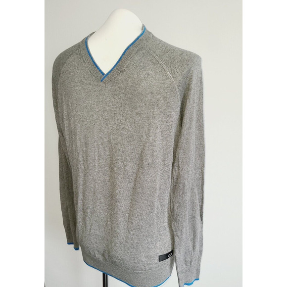 Oakley Linkmen Ribbed Knit V-Neck Pullover Athletic Sweater Size S - RN#96548 - Picture 2 of 5